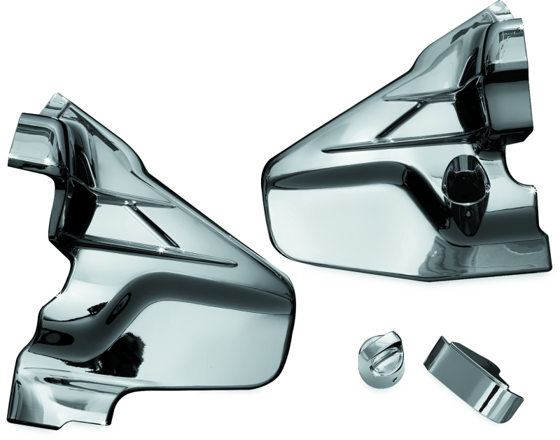 Kuryakyn Motorcycle Accent Accessory: Louvered Transmission Cover For 2001-17 Honda Gold Wing Gl1800 & F6B Motorcycles, Chrome, 1 Pair 7366