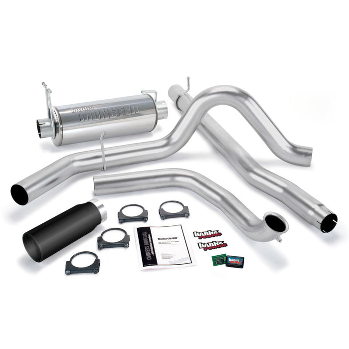 Banks Power 99 Ford 7.3L Truck w/Cat Conv Git-Kit SS Single Exhaust w/ Black Tip 47511-B