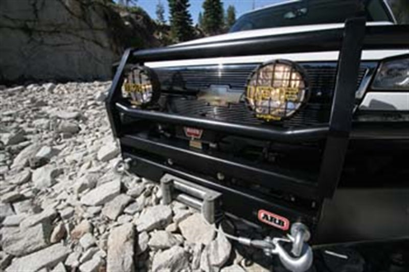 ARB 4x4 Accessories Black Chevrolet Silverado Deluxe Bull Bar Winch Mount Bumper - 3462020 Fits select: 2003-2006 CHEVROLET AVALANCHE