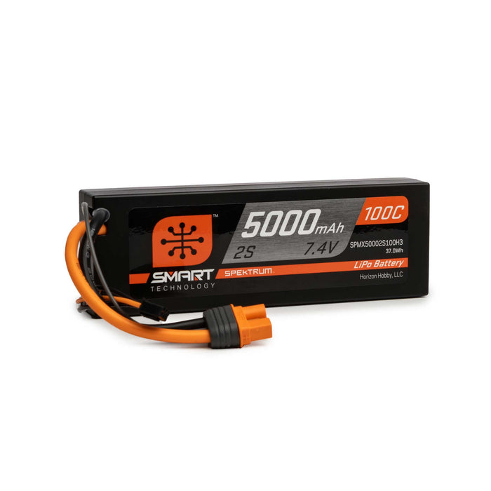 Spektrum 7.4V 5000Mah 2S 100C Smart Hardcase Lipo Battery: Ic3, Spmx50002S100H3 SPMX50002S100H3