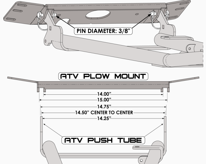 Kfi Pro Series Atv Push Tube Made In Usa 11 Gauge Circular Steel 105000