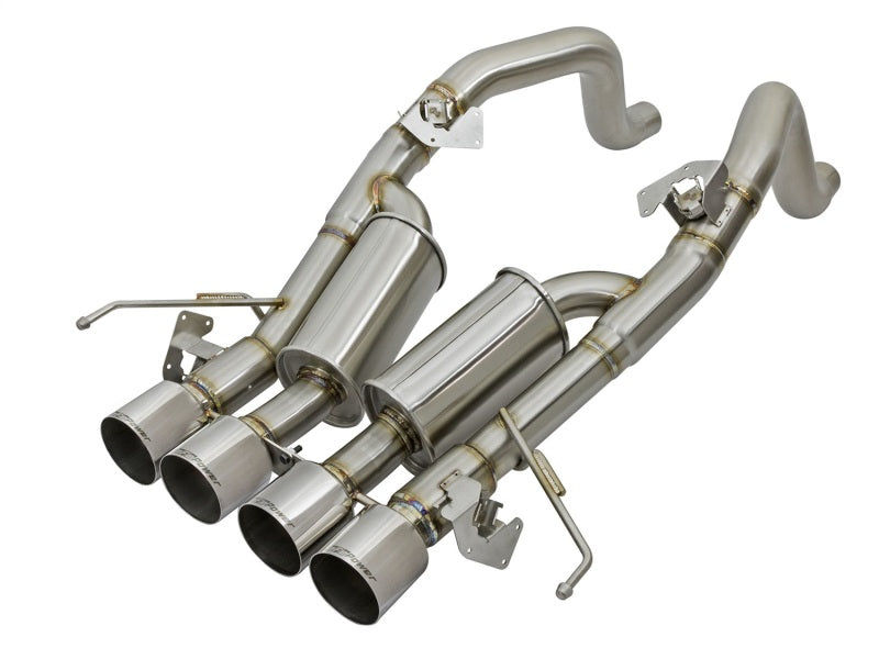 aFe MACHForce XP 3in-2 1/2in Axle Back 304SS Exhaust w/ Polished Tips 14-17 Chevy Corvette V8-6.2L 49-34056-P