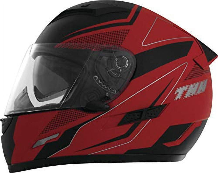 Thh Helmets Ts-80 Adult Street Motorcycle Helmet Fxx Red/Black/Small 646359