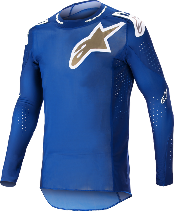 Alpinestars 2023 Supertech Bruin Men's Off-Road Motorcycle Jersey - Ucla Blue/Brushed Gold/X-Large