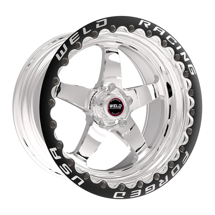 Weld S71 15x10.33 / 5x4.5 BP / 7.5in. BS Polished Wheel (Medium Pad) Polished Single Beadlock MT 71MP510A75G