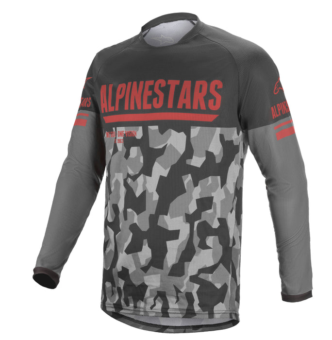 Alpinestars 3763019-9133-M Venture R Jersey Grey Camo/Red Fluo Md