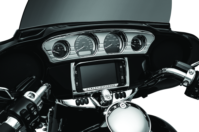 Kuryakyn Motorcycle Accent Accessory: Tri-Line Gauge Trim For 2014-19