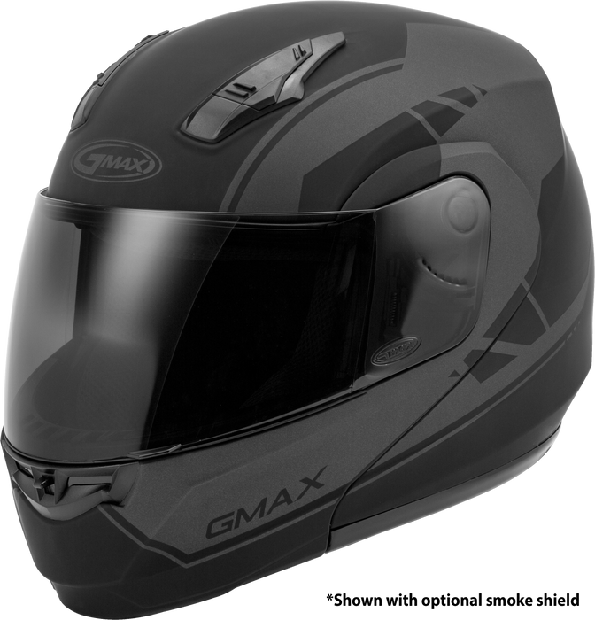 Gmax Md-04 Modular Article Helmet Matte Black/Grey Md G1042505