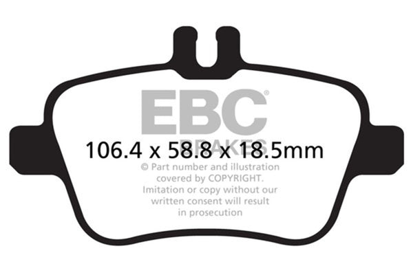 EBC 13+ Fits Mercedes-Benz CLA250 2.0 Turbo Yellowstuff Rear Brake Pads DP42157R