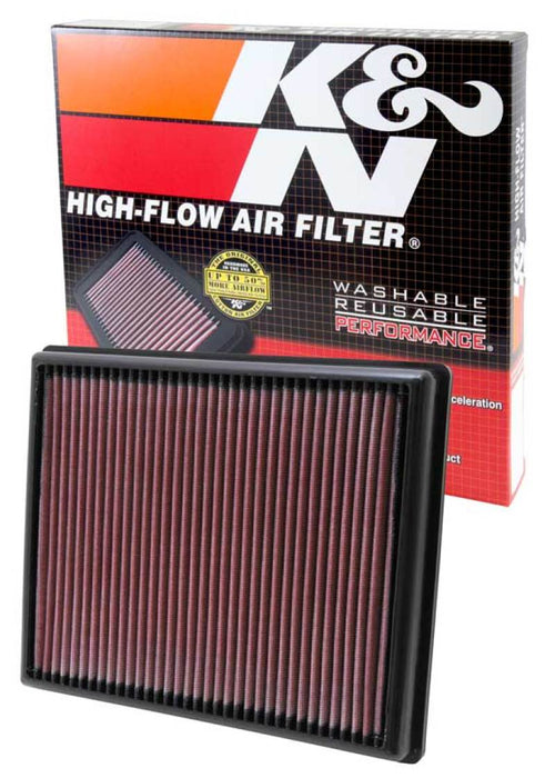 K&N 33-2997 Air Panel Filter for BMW 335i L6-3.0L F/I, 2012-2015