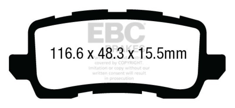 EBC 13+ Acura RLX 3.5 Greenstuff Rear Brake Pads DP23018