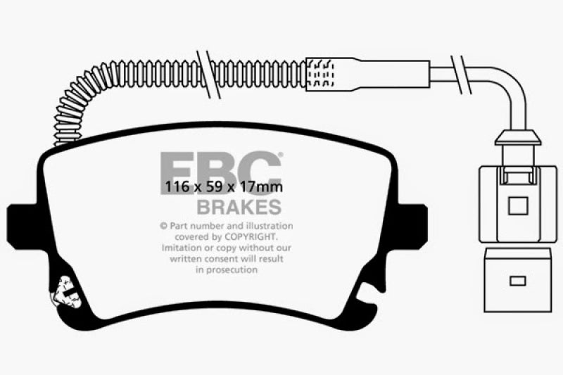 EBC 78-83 Mazda RX7 2.3 (1.1 Rotary)(Rear Drums) Ultimax2 Front Brake Pads UD076