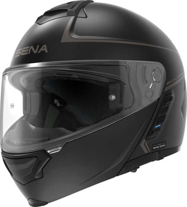 Sena Impulse DOT Flip Up Modular Bluetooth Helmet w/Sound by Harman Kardon Dual Visor Helmet with Integrated Mesh Intercom System / MP3 / Voice Dial (Matte Black, XX-Large)