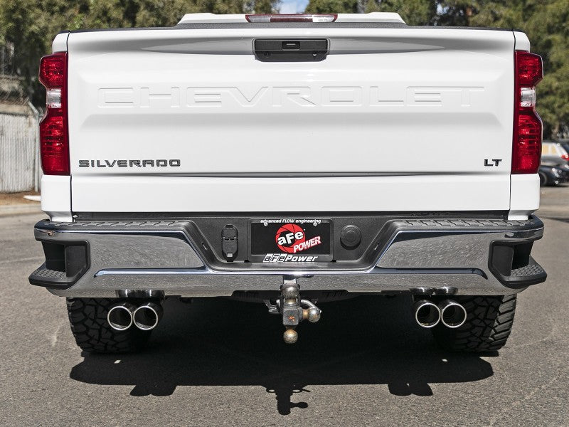 aFe Gemini XV 3in 304 SS Cat-Back Exhaust w/ Cutout 19-21 GM Silverado/Sierra 1500 V8- w/ Black Tips 49-34139-P