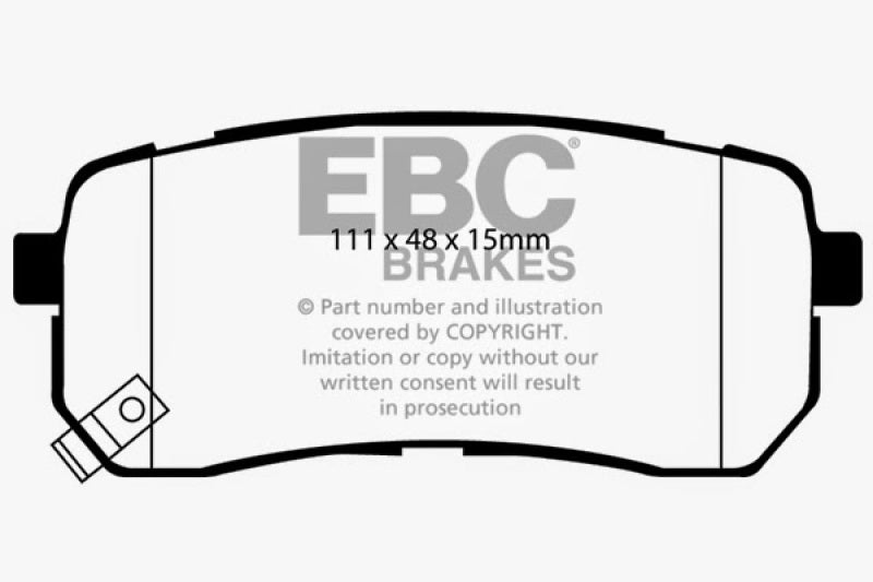 EBC 15+ Kia Sedona 3.3 Ultimax2 Rear Brake Pads UD1302