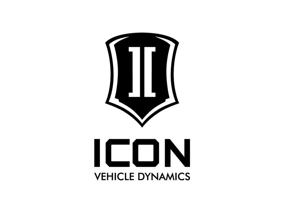 Icon 6 In Tall Stack Black Logo Decal STICKER-STACK 6 IN B