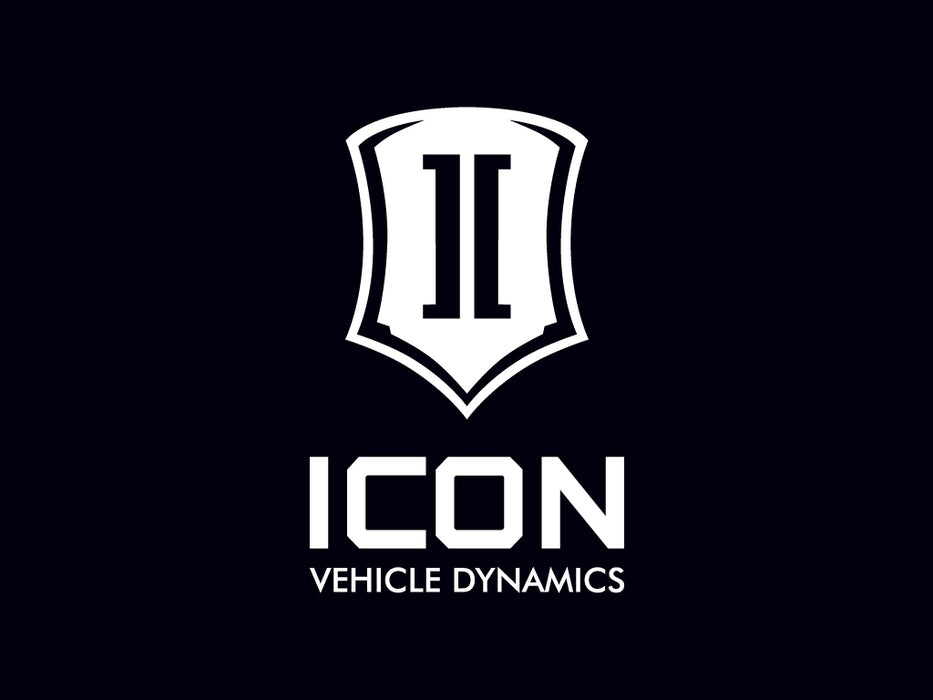 Icon 6 In Tall Stack White Logo Decal STICKER-STACK 6 IN W