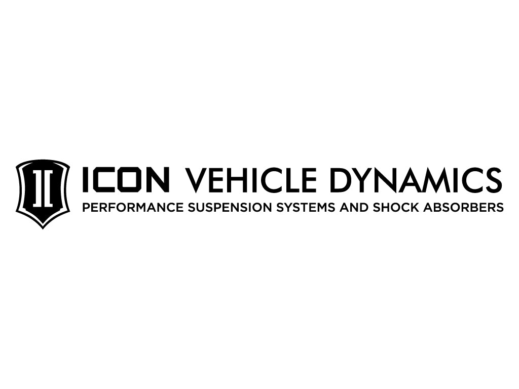 Icon 25 In Wide Tagline Logo White Decal STICKER-TAGLINE 25 IN W