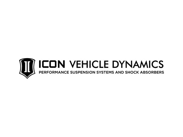 Icon 18 In Wide Tagline Logo Black Decal STICKER-TAGLINE 18 IN B