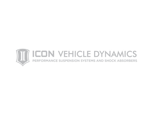Icon 18 In Wide Tagline Logo Silver Decal STICKER-TAGLINE 18 IN S