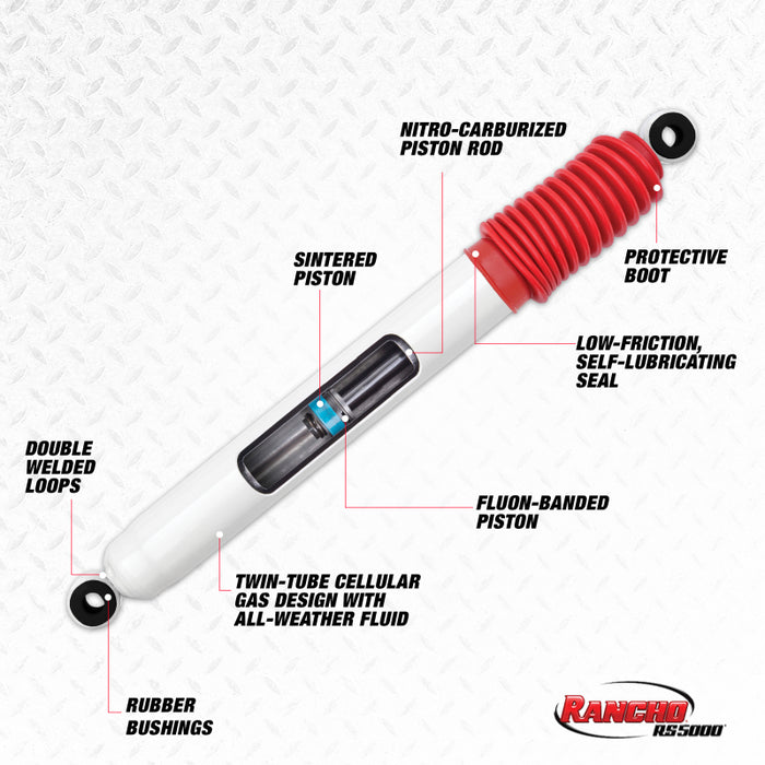 Rancho 05-07 Ford Pickup / F250 Series Super Duty Front RS5000 Steering Stabilizer RS5413