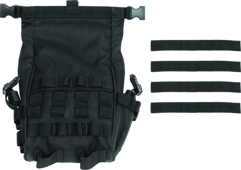 Kuryakyn 5219 Barrio Motorcycle Travel Luggage: Weather Resistant Roll Top Storage Bag with Bar Straps, Black