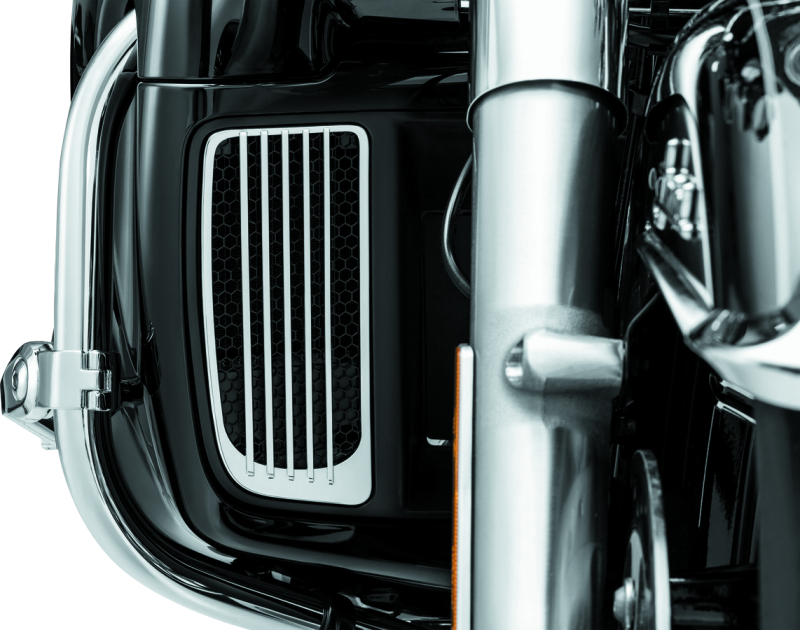 Kuryakyn Motorcycle Accessory: Radiator Grills For 2014-19 Harley-Davidson Twin