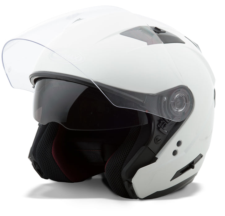 Gmax Of-77 Open-Face Helmet Pearl White Lg G3770086