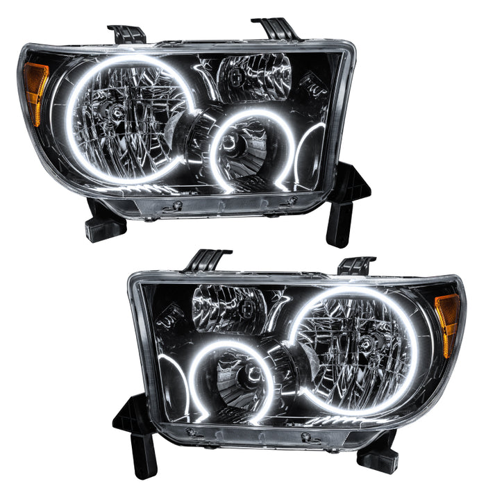 Oracle 07-11 Toyota Tundra Pre-Assembled Headlights Black Housing White SEE WARRANTY 7119-001