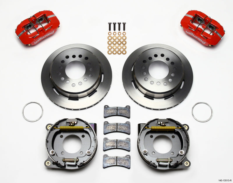 Wilwood Dynapro Low-Profile 11.00in P-Brake Kit Red BOP Axle 2.75in Bearing 2.75 Offset 140-13513-R