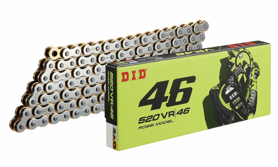 D.I.D 520VR46 SERIES CHAIN 520 X 130, NICKEL/GOLD 520VR46SG130