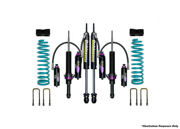 Dobinsons 2" MRR 3-Way Adjustable Lift Kit for Toyota Hilux Vigo Dual Cab 3.0L TD / 4.0L V6 with Quick Ride Rear - DSSKITMRA79