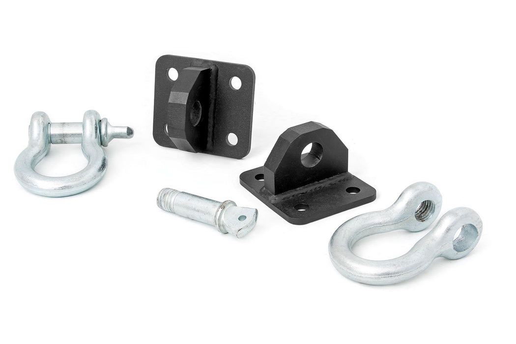 Rough Country D Ring Shackles And Mounts Tj Stubby Xj Winch Jeep Cherokee Xj (84-01)/Wrangler Tj (97-06) 1058