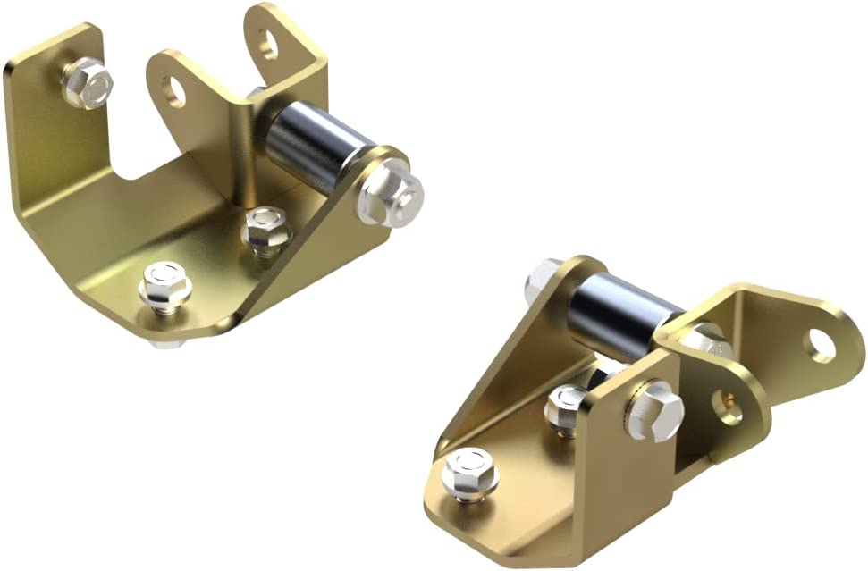 Metalcloak Outboard Shock Mount Spacer, Relocation Kit, compatible with Jeep 2007-2018 Jk Wrangler, Strong 3/16’ Hot Rolled Steel Plate, Shock Mount Spacers, Gold Zinc Plate Protection, Easy Install 7104