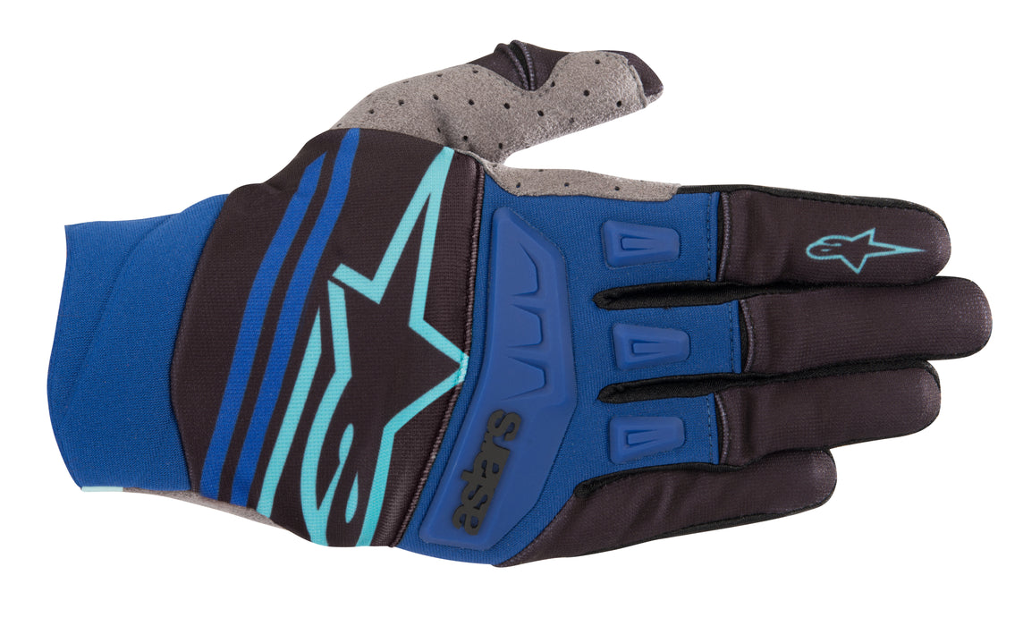 Alpinestars Techstar Gloves Black/Turquoise/Blue Lg 3561019-1777-L