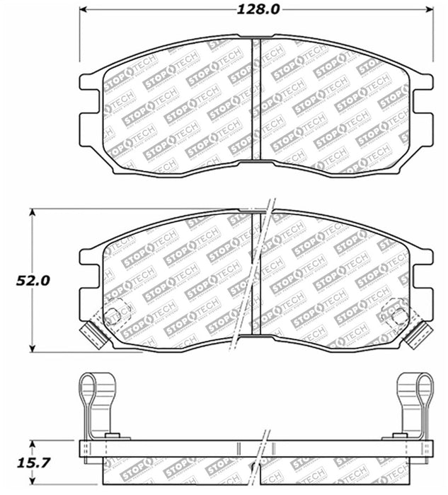 StopTech Street Select Brake Pads Rear 305.0484