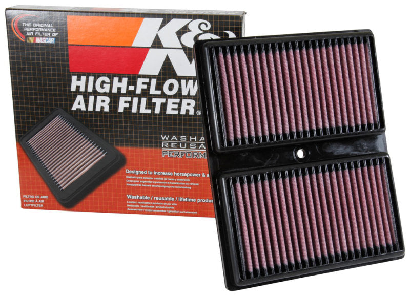 K&N 33-3037 Air Panel Filter for AUDI A1 L3-1.0L F/I 2015-2017