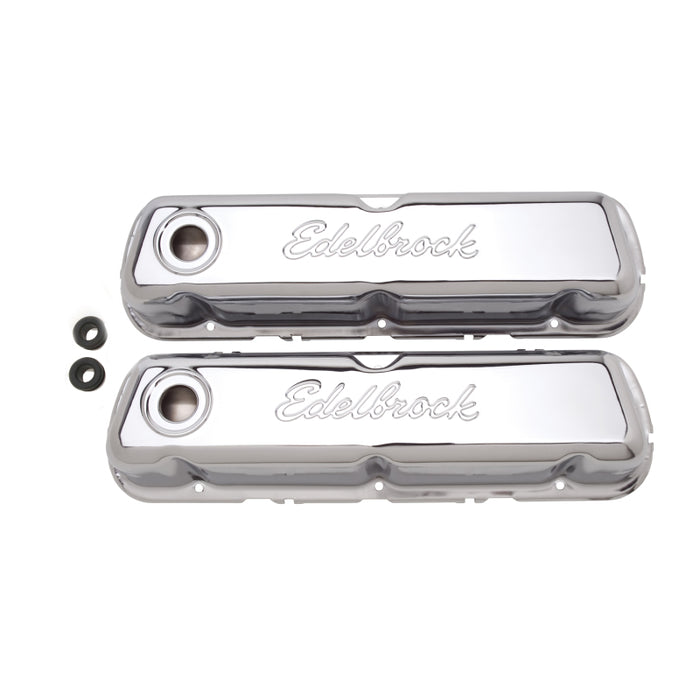 Edelbrock Valve Cover Signature Series Ford 260-289-302-351W CI V8 Chrome 4460