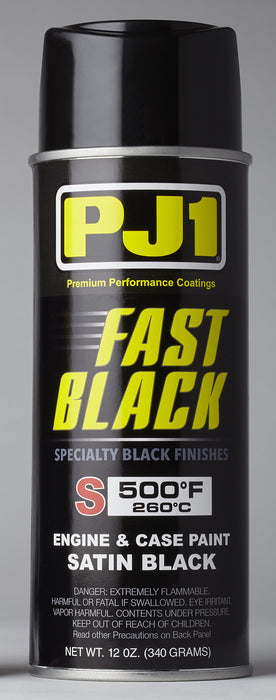 Pj1 500 Degree Fast Satin Black Engine Case Paint 11 Oz 16-Sat 53-6022 6-Sat 16-SAT