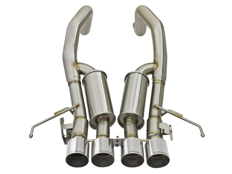 aFe MACHForce XP 3in-2 1/2in Axle Back 304SS Exhaust w/ Polished Tips 15-17 Chevy Corvette Z06 49-34082-P