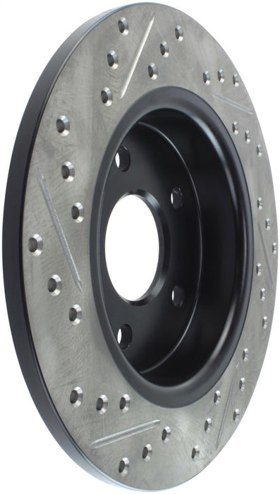 Stoptech Sport Drilled & Slotted Brake Rotor; Rear Left 127.61099L