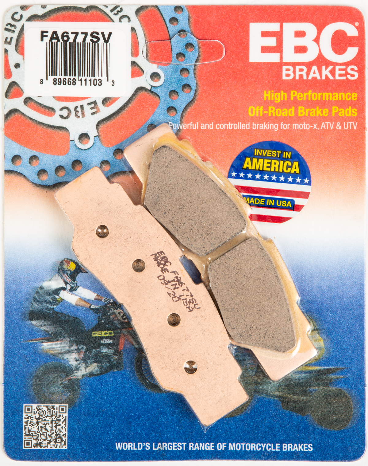 EBC Brakes FA677SV SV Series Severe Duty Disc Brake Pads, Black, 1x1x1