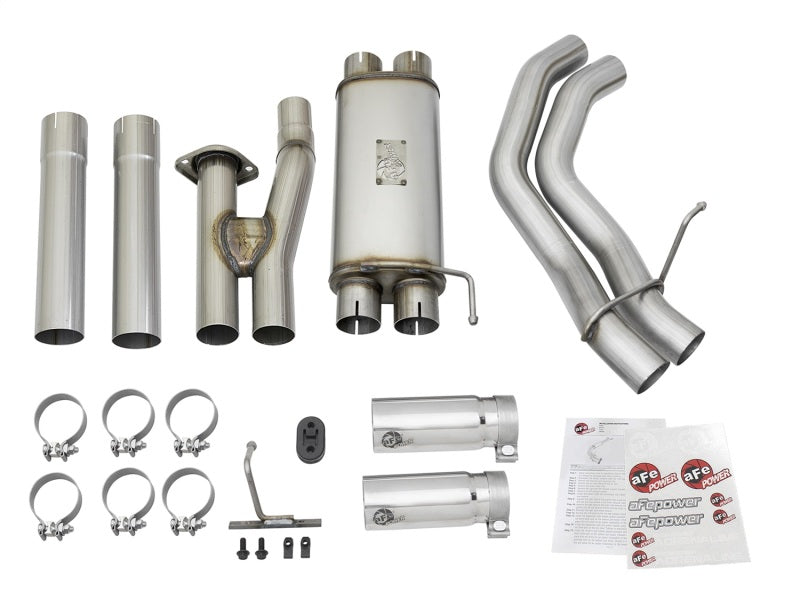 aFe POWER Rebel Series 3in 409 SS Cat Back Exhaust w/ Polished Tips 17 Ford F-150 Raptor V6-3.5L 49-43091-P