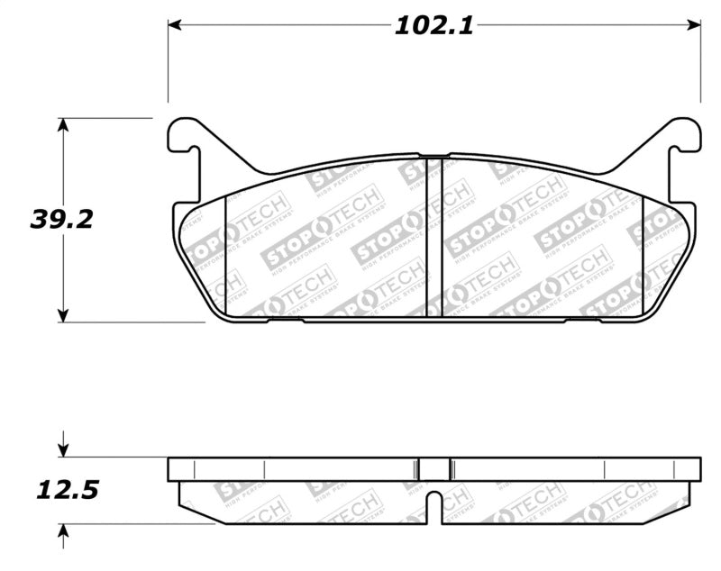 StopTech 91-96 Ford Escort / Mercury Tracer Street Select Rear Brake Pads 305.0458