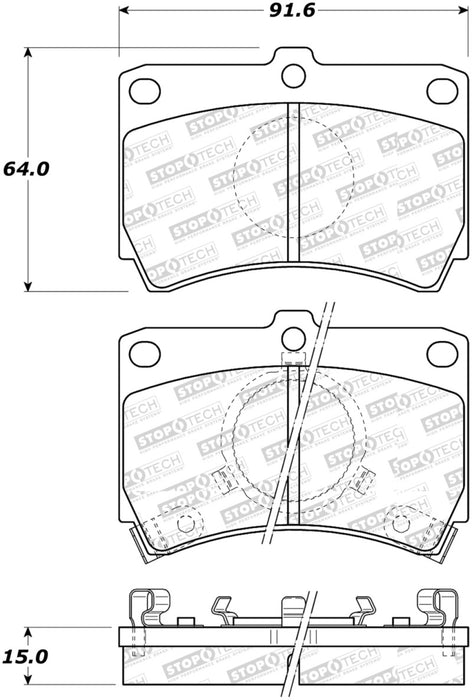 StopTech Street Brake Pads 308.0319