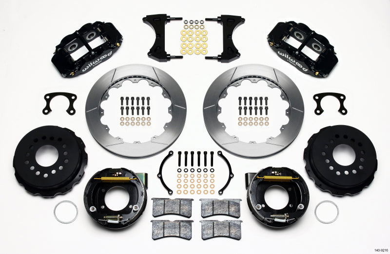 Wilwood Narrow Superlite 4R Rear P-Brk Kit 12.88in Small Ford 2.66in Offset 140-9216