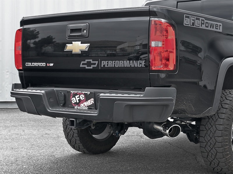 aFe Mach Force-XP Exhaust 3in CB SS 15-17 GM Colorado/Canyon 2.5L/3.6L Side Exit w/ Polished Tip 49-44058-P