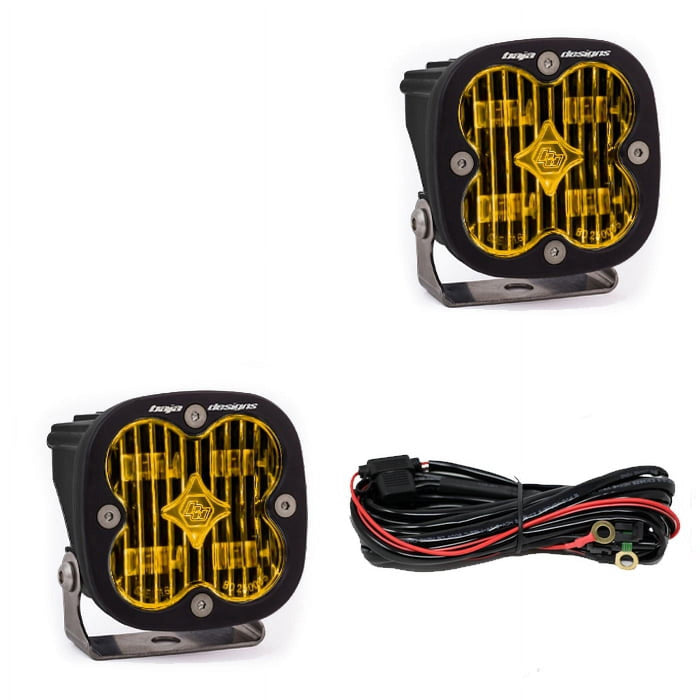 Squadron SAE Fog Lights Pair LED Wide Cornering Amber Baja Designs