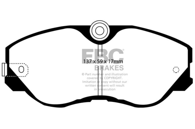 EBC 87-89 Compatible with Nissan 300ZX 3.0 Turbo Ultimax2 Front Brake Pads UD358