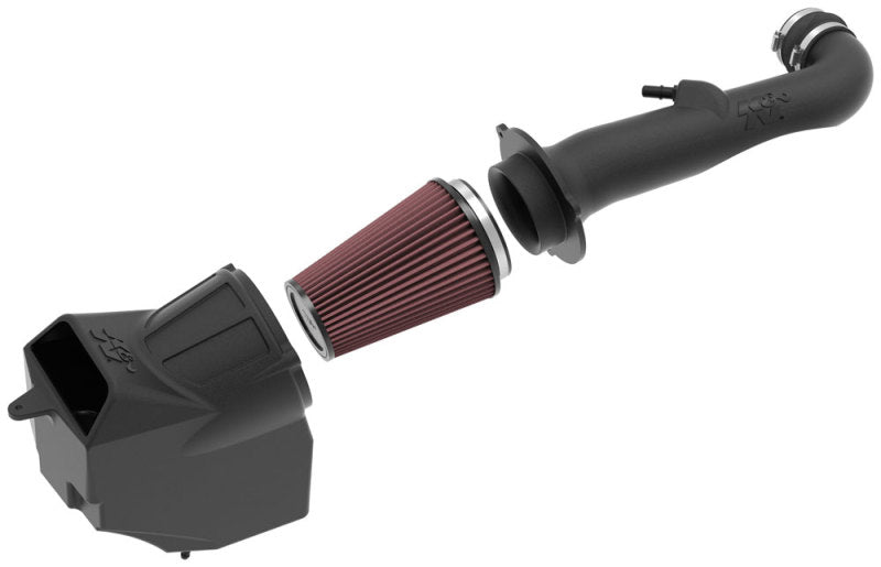 K&N 2018 compatible with Jeep Wrangler JL V6-3.6L F/I Aircharger Performance Intake 63-1576